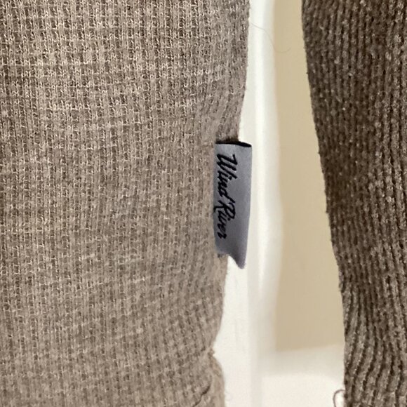 Wind River Men's Henley Style Sweater Brown V-Neck Casual Cotton Blend - Picture 3 of 7